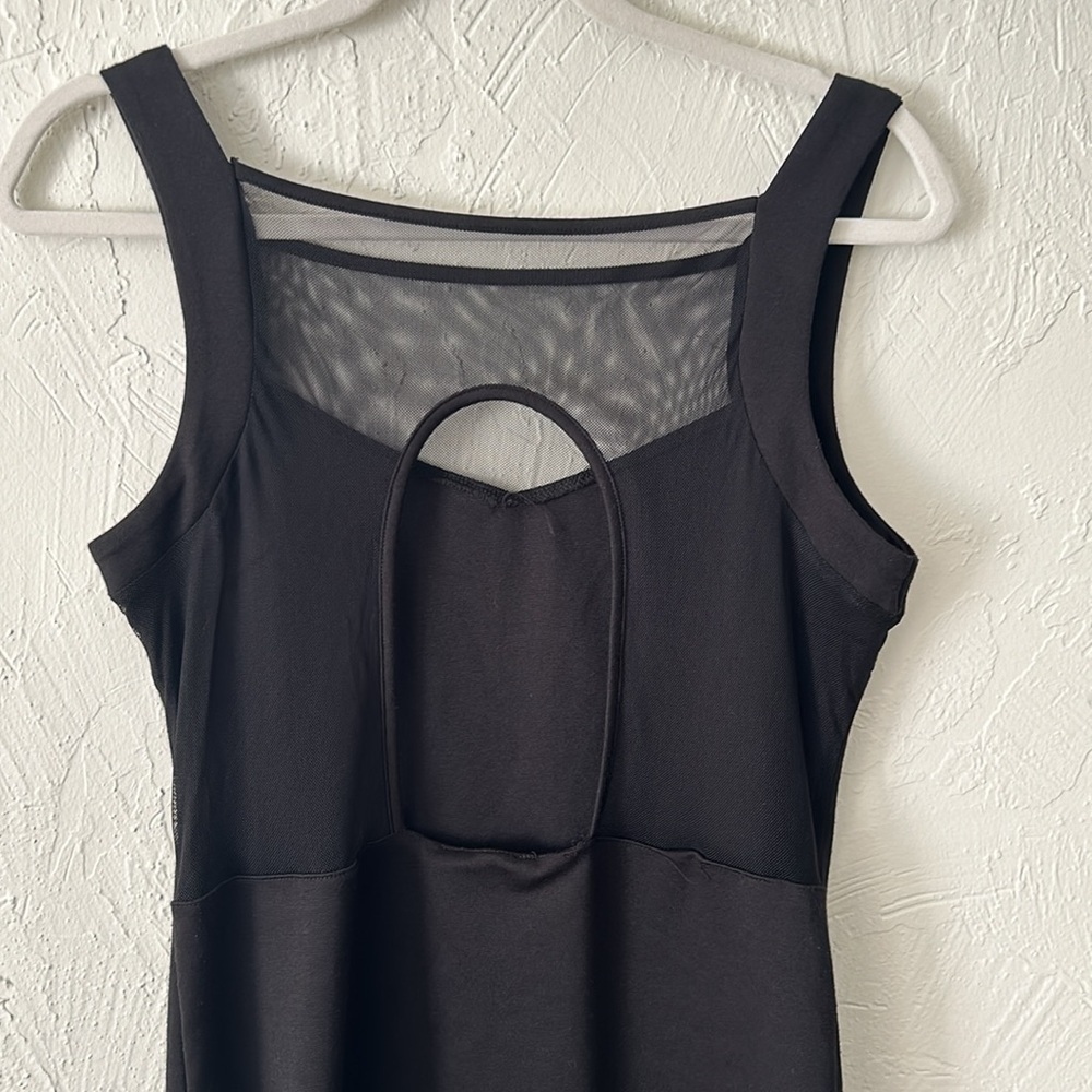 Black body-con mesh cut out mini dress - Picture 4 of 5